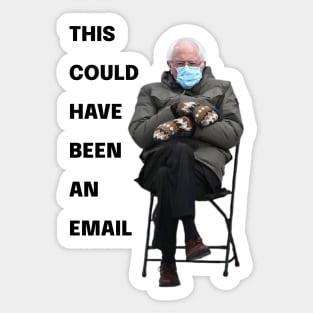 Bernie Sanders Mittens Inauguration Meme Sticker